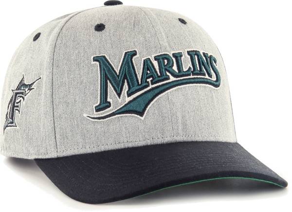 '47 Men's Miami Marlins Gray Flyout Adjustable Hat