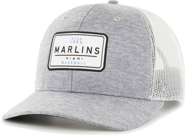 '47 Men's Miami Marlins Gray Harrington Adjustable Trucker Hat