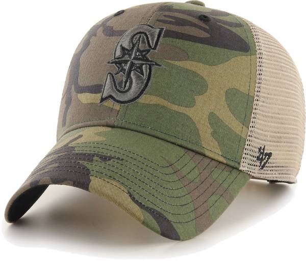 '47 Men's Seattle Mariners Camo MVP Adjustable Trucker Hat