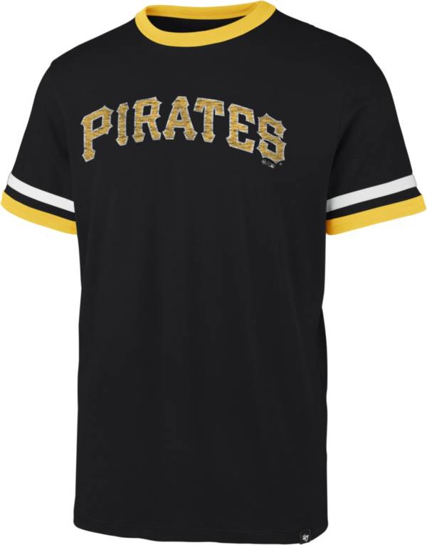 '47 Men's Pittsburgh Pirates Black Ringer T-Shirt