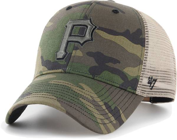'47 Men's Pittsburgh Pirates Camo MVP Adjustable Trucker Hat