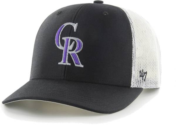 '47 Men's Colorado Rockies Black Adjustable Trucker Hat