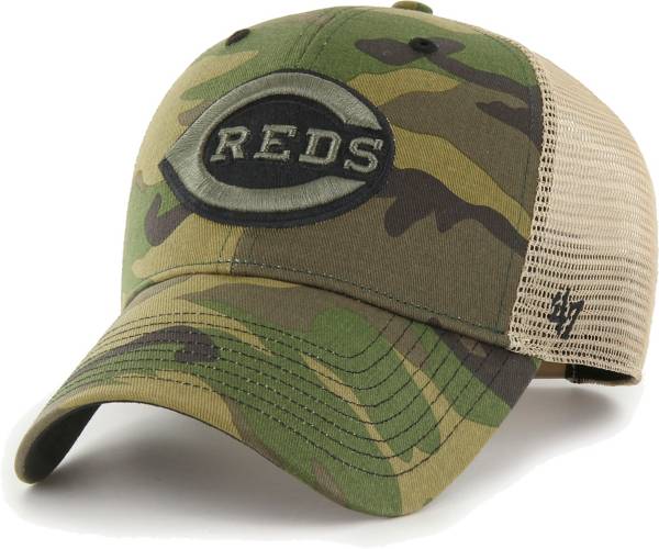 '47 Men's Cincinnati Reds Camo MVP Adjustable Trucker Hat