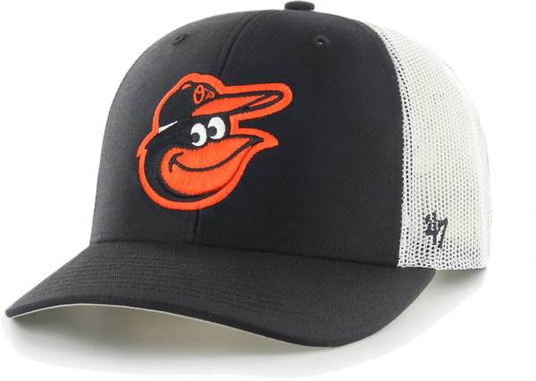 '47 Men's Baltimore Orioles Black Adjustable Trucker Hat