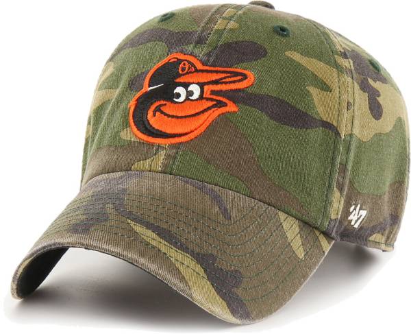 '47 Men's Baltimore Orioles Camo Clean-Up Adjustable Hat