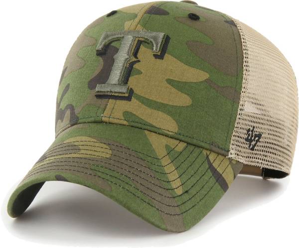 '47 Men's Texas Rangers Camo MVP Adjustable Trucker Hat