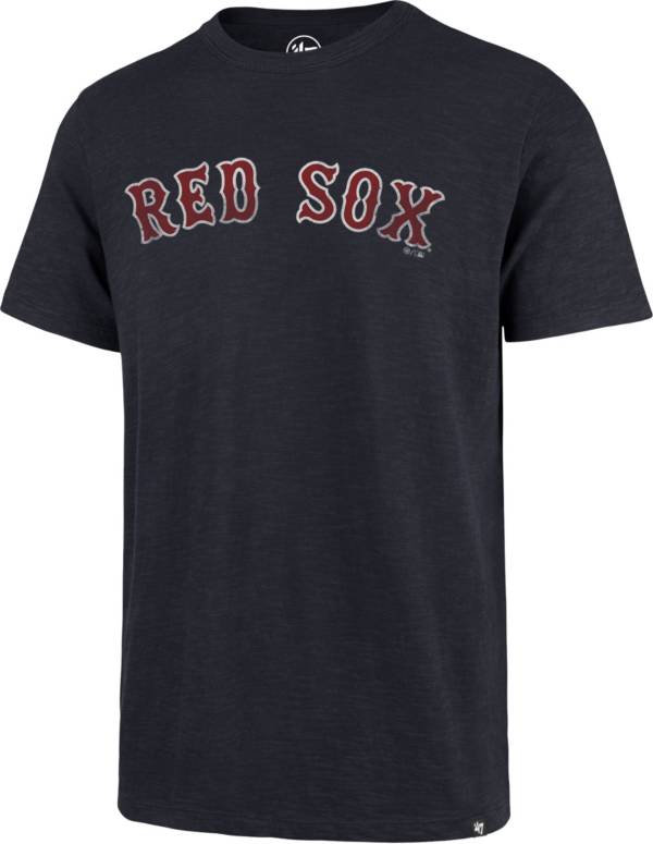 '47 Men's Boston Red Sox Navy Wordmark Scrum T-Shirt