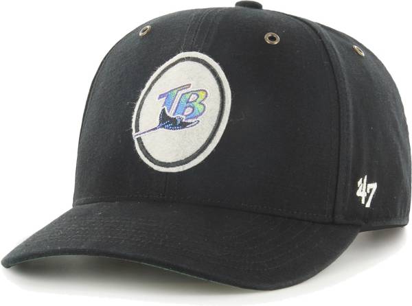 '47 Men's Tampa Bay Rays Black Backtrack Adjustable Hat