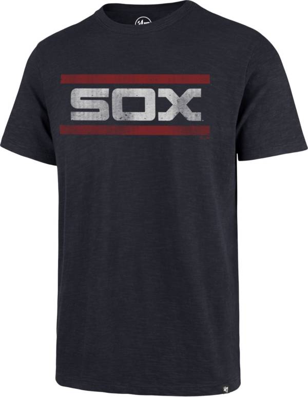 '47 Men's Chicago White Sox Navy Wordmark Scrum T-Shirt