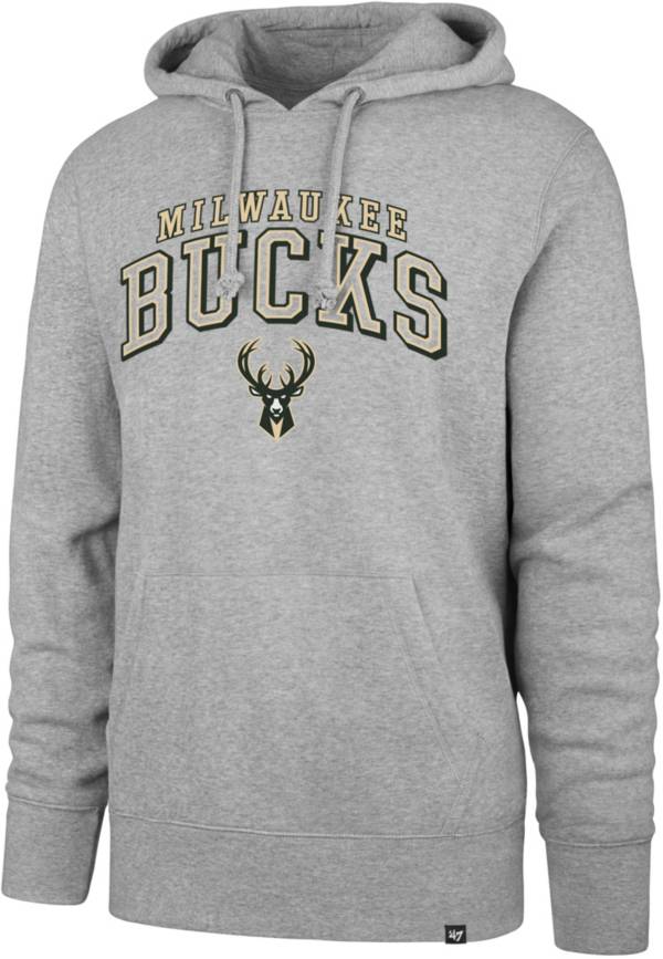 '47 Men's Milwaukee Bucks Grey Headline Hoodie