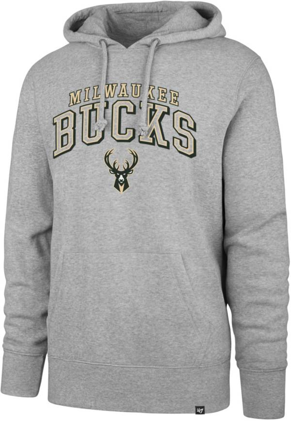 '47 Men's Milwaukee Bucks Grey Headline Hoodie product image