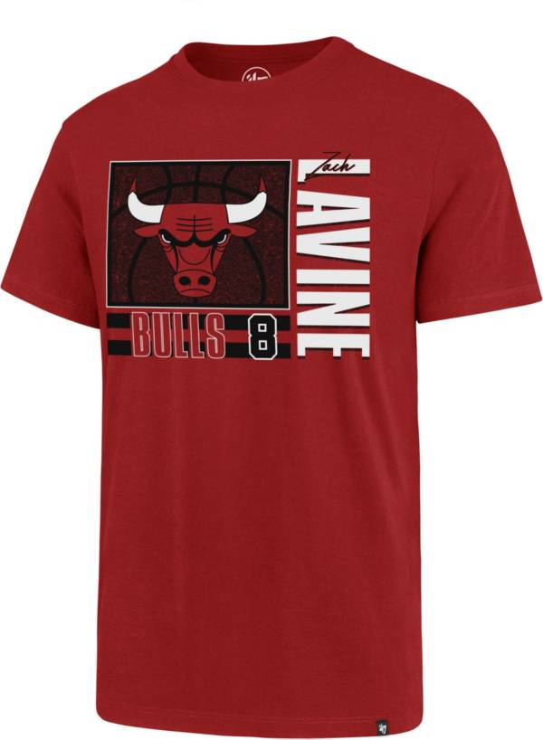 ‘47 Men's Chicago Bulls Zach LaVine #8 Red Super Rival T-Shirt