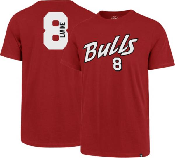 ‘47 Men's Chicago Bulls Zach LaVine #8 Red Super Rival T-Shirt