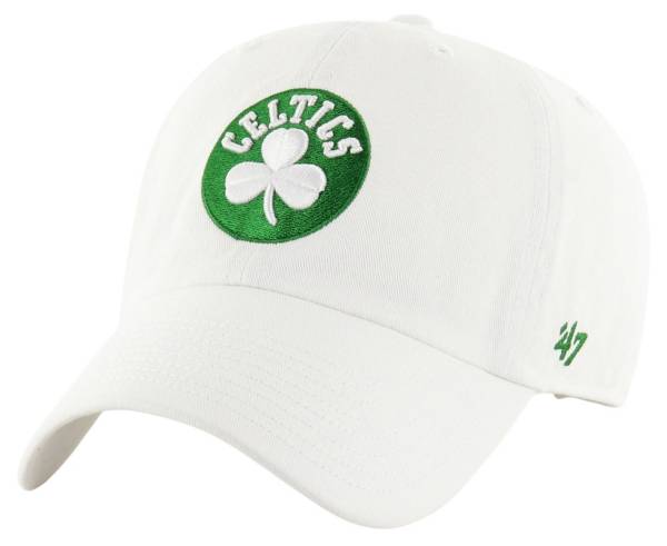 ‘47 Men's Boston Celtics White Clean Up Adjustable Hat