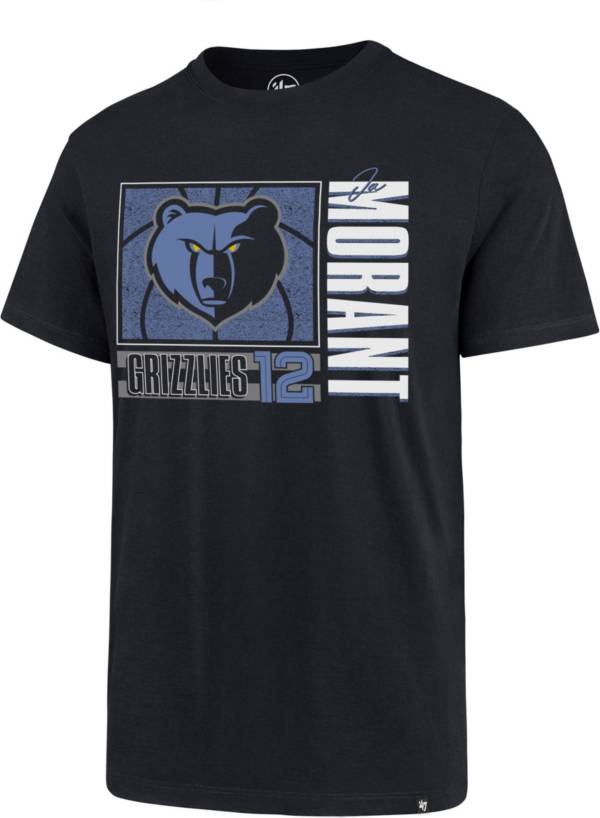 ‘47 Men's Memphis Grizzlies Ja Morant #12 Navy Super Rival T-Shirt