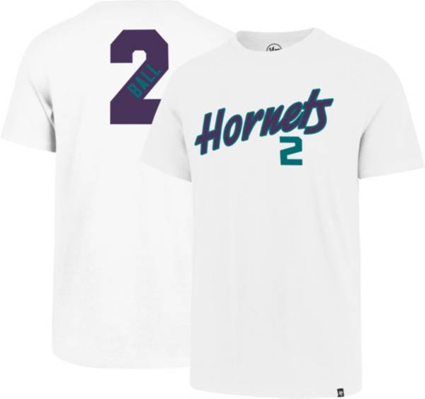 ‘47 Men's Charlotte Hornets LaMelo Ball #2 White Super Rival T-Shirt