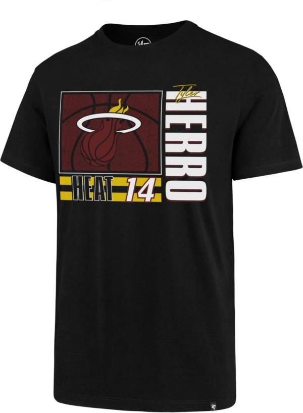 ‘47 Men's Miami Heat Tyler Herro #14 Black Super Rival T-Shirt