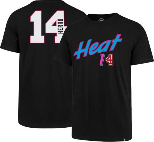 ‘47 Men's Miami Heat Tyler Herro #14 Black Super Rival T-Shirt