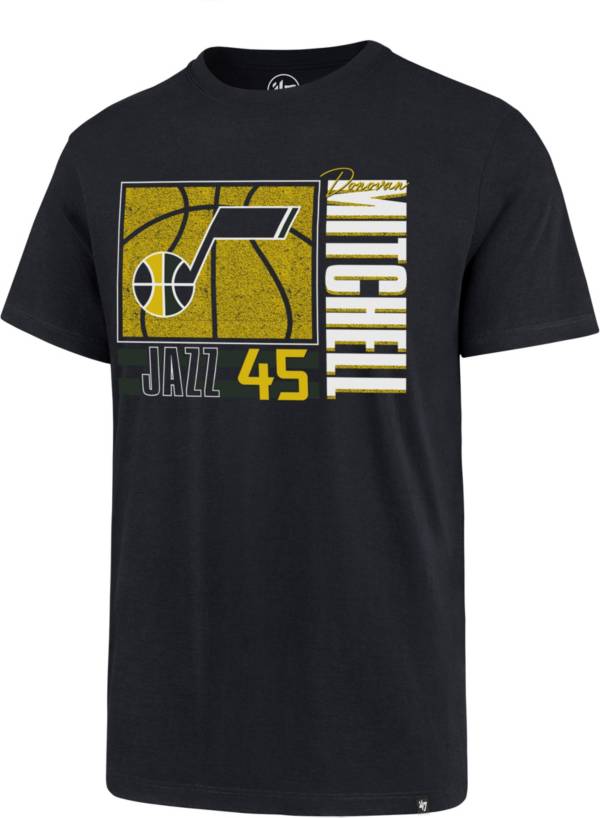 ‘47 Men's Utah Jazz Donovan Mitchell #45 Navy Super Rival T-Shirt