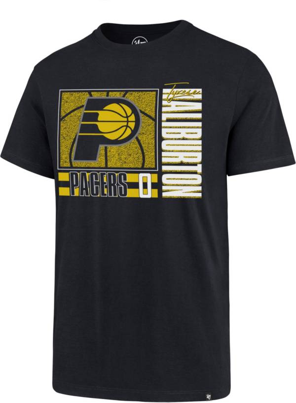 ‘47 Men's Indiana Pacers Tyrese Haliburton #0 Navy Super Rival T-Shirt