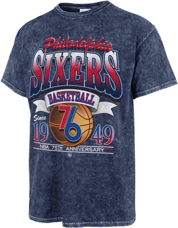 '47 Men's 2021-22 City Edition Philadelphia 76ers Blue Tubular T-Shirt product image