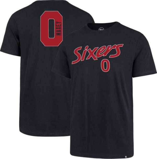 ‘47 Men's Philadelphia 76ers Tyrese Maxey #0 Navy T-Shirt