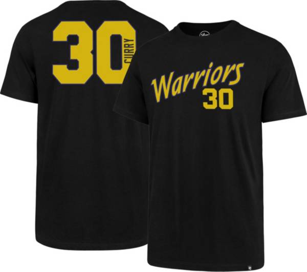 ‘47 Men's Golden State Warriors Stephen Curry #30 Black Super Rival T-Shirt