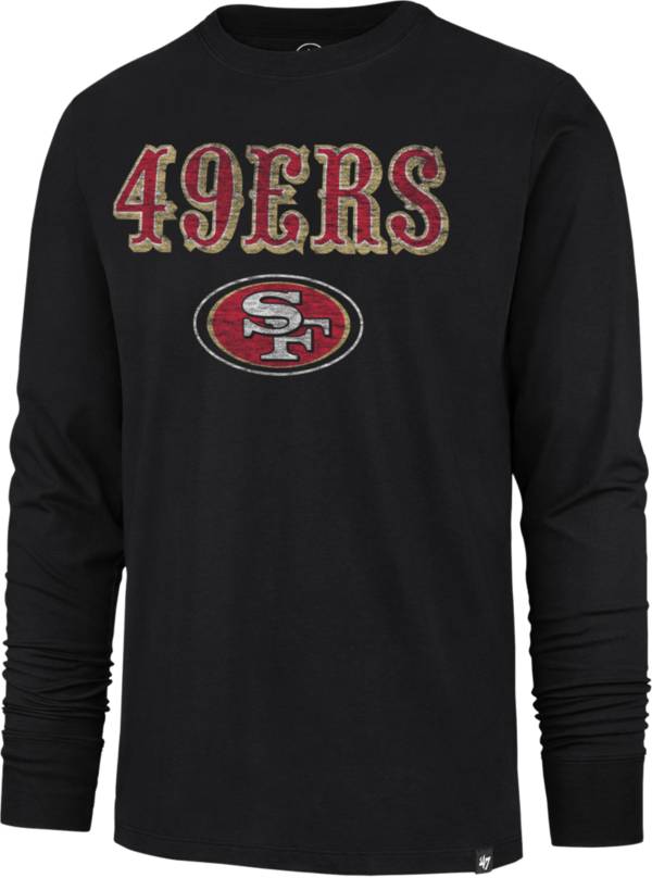 '47 Men's San Francisco 49ers Replay Franklin Black Long Sleeve T-Shirt