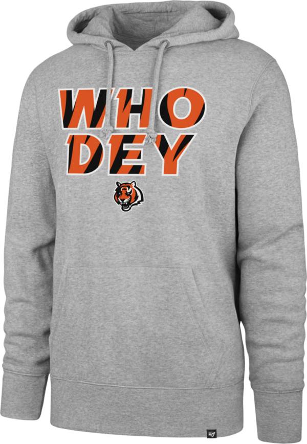 '47 Men's Cincinnati Bengals 'Who Dey' Grey Pullover Hoodie