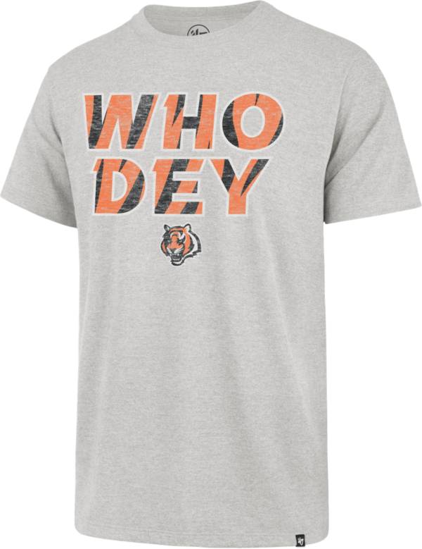 '47 Men's Cincinnati Bengals 'Who Dey' Grey T-Shirt