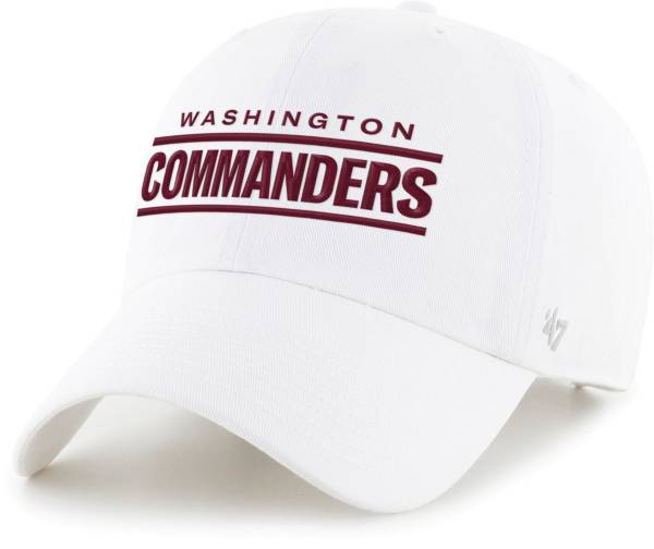 '47 Men's Washington Commanders Script Clean Up Adjustable White Hat