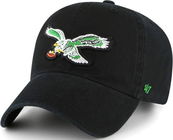 '47 Men's Philadelphia Eagles Legacy Clean Up Adjustable Black Hat