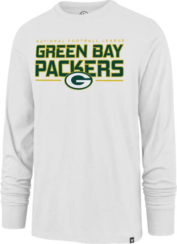 '47 Men's Green Bay Packers Top Play White Long Sleeve T-Shirt