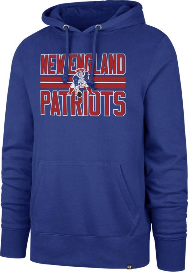 '47 Men's New England Patriots Block Stripe Navy Headline Hoodie