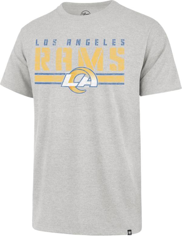 '47 Men's Los Angeles Rams Fumble Recovery Grey T-Shirt