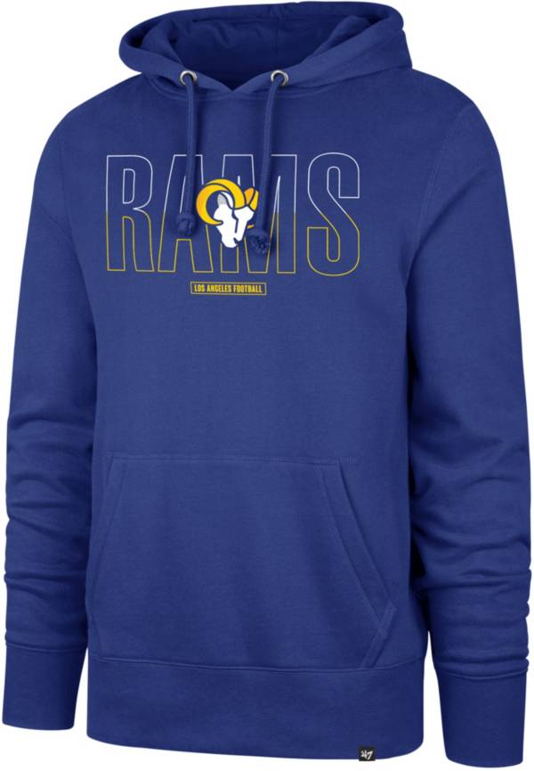 '47 Men's Los Angeles Rams Split Squad Blue Pullover Hoodie