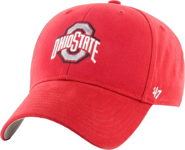 ‘47 Men's Ohio State Buckeyes Scarlet Basic MVP Adjustable Hat