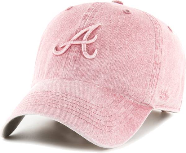 '47 Women's Atlanta Braves Pink Mist Clean Up Adjustable Hat