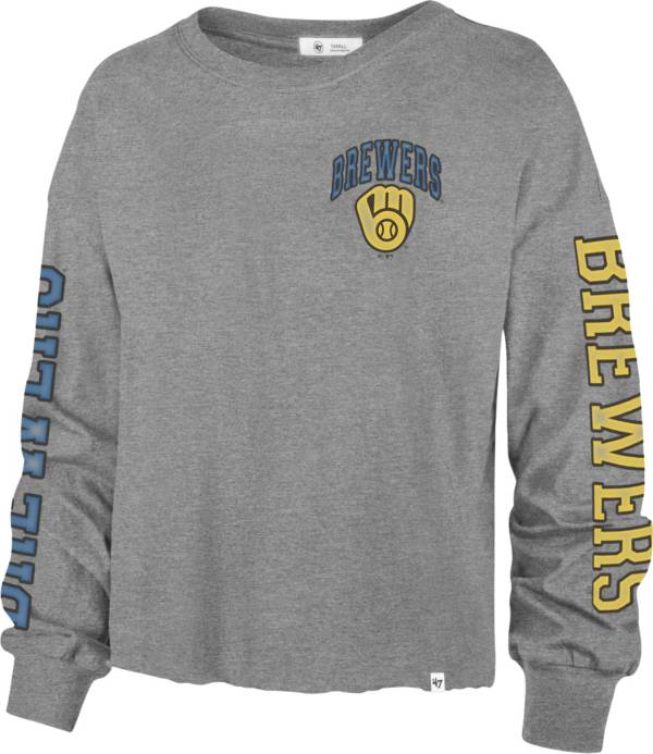 '47 Women's Milwaukee Brewers Gray Parkway Long Sleeve T-Shirt product image