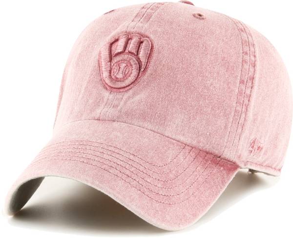 '47 Women's Milwaukee Brewers Pink Mist Clean Up Adjustable Hat