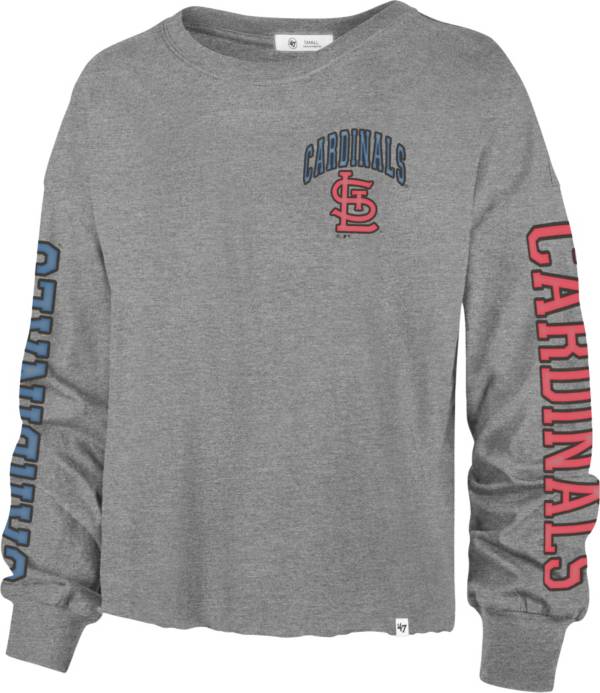 '47 Women's St. Louis Cardinals Gray Parkway Long Sleeve T-Shirt