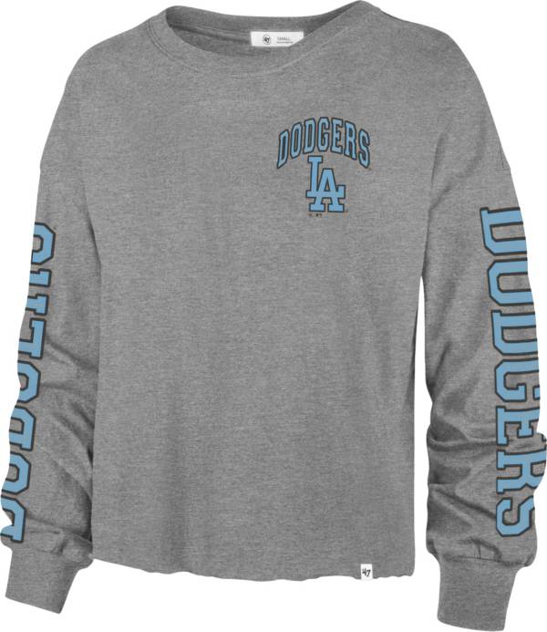 '47 Women's Los Angeles Dodgers Gray Parkway Long Sleeve T-Shirt