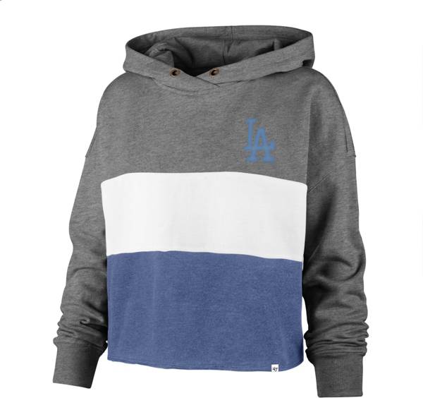 '47 Women's Los Angeles Dodgers Yellow Lizzy Cut Off Hoodie