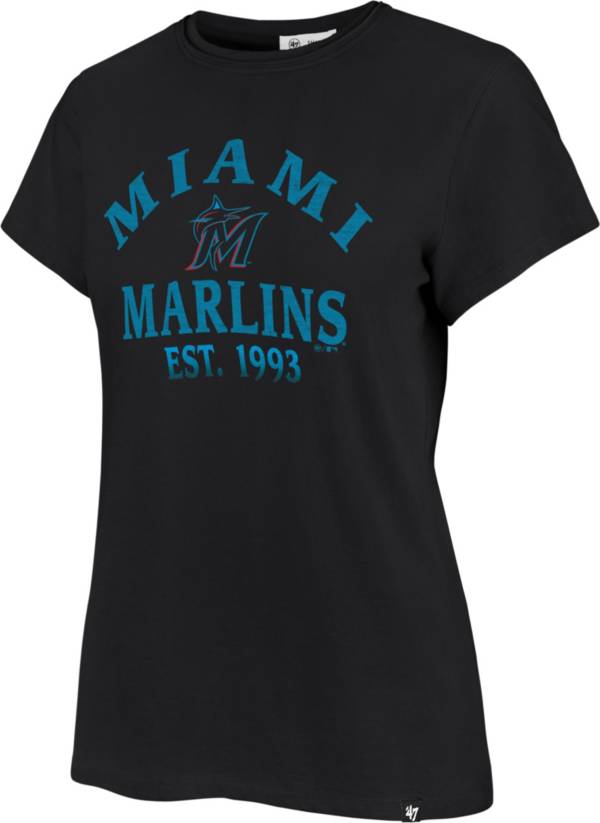 '47 Women's Miami Marlins Black Fade Frankie T-Shirt
