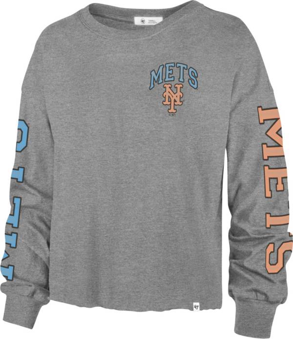 '47 Women's New York Mets Gray Parkway Long Sleeve T-Shirt