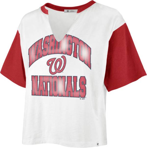 '47 Women's Washington Nationals Tan Dolly Cropped T-Shirt product image