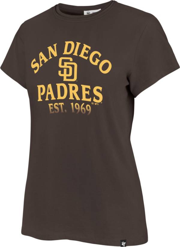 '47 Women's San Diego Padres Brown Fade Frankie T-Shirt