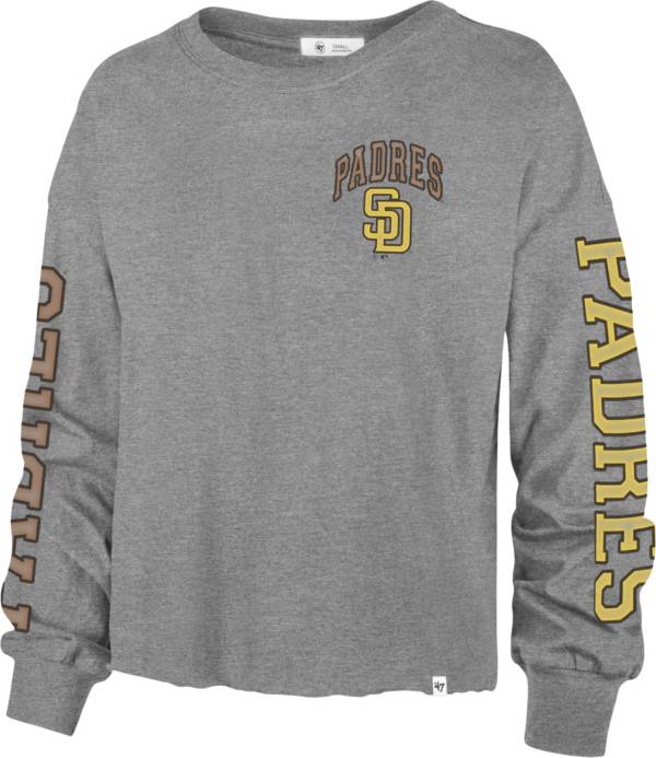 '47 Women's San Diego Padres Gray Parkway Long Sleeve T-Shirt