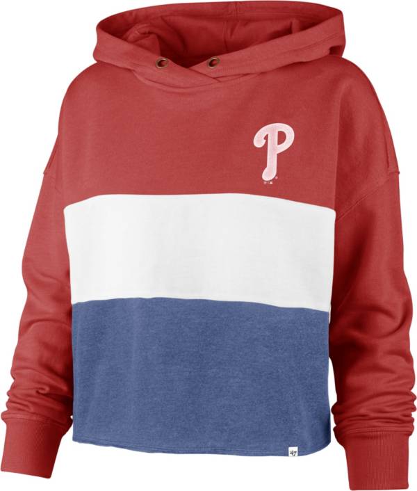 '47 Women's Philadelphia Phillies Red Lizzy Cut Off Hoodie