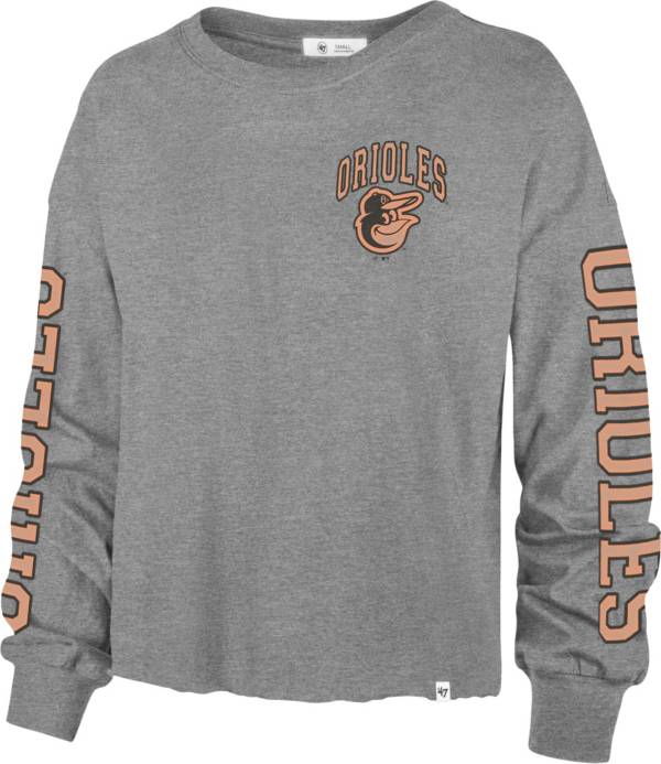 '47 Women's Baltimore Orioles Gray Parkway Long Sleeve T-Shirt